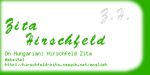 zita hirschfeld business card
